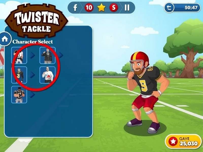 Twister Tackle Team Character Selection